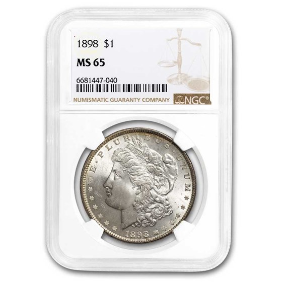 1898 Morgan Dollar MS-65 NGC 1898 Morgan Dollar MS-65 NGC